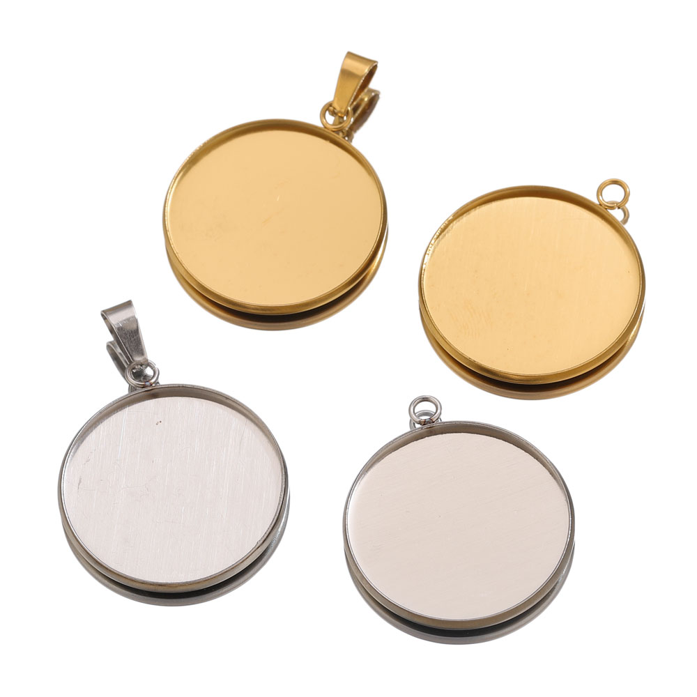 10 個ステンレス鋼ゴールドペンダント樹脂トレイベース DI - Pendant Blank Bezel のレビューと価格