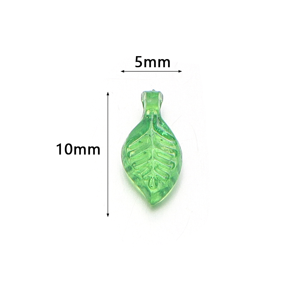 200 ピース/ロット緑の葉ガラスビーズペンダント葉クリスタ - Jewelry Making Beginners のレビューと価格