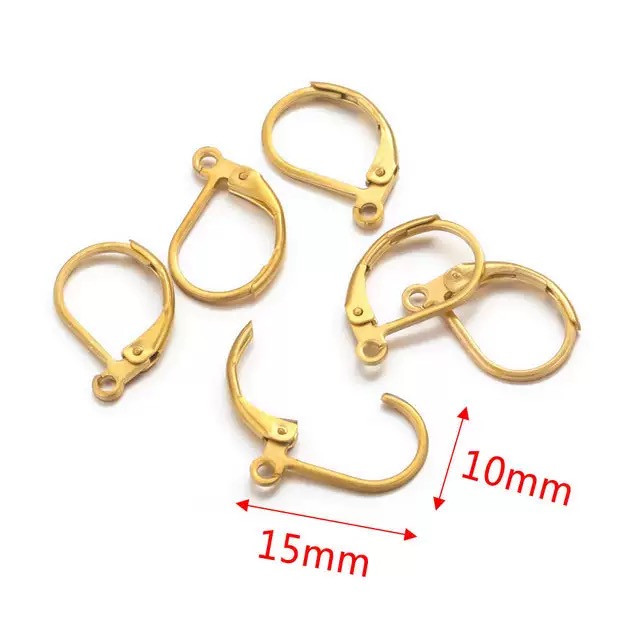 高品質低アレルギー性925シルバーメッキゴールドイヤーフック - Jewelry Making Silver のレビューと価格