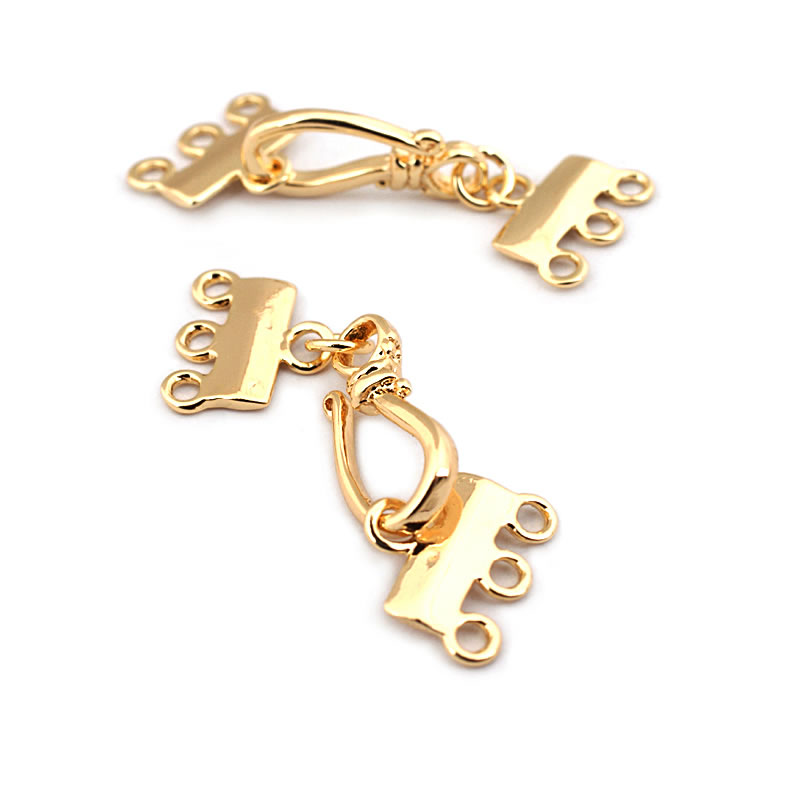 18 18k ゴールドカラーシルバーカラー真鍮ネックレスブレ - Jewelry Making Silver のレビューと価格