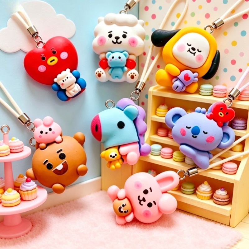 7 個 BT21 樹脂漫画チャーム DIY アクセサリークラ - Jewelry Making Ideas のレビューと価格