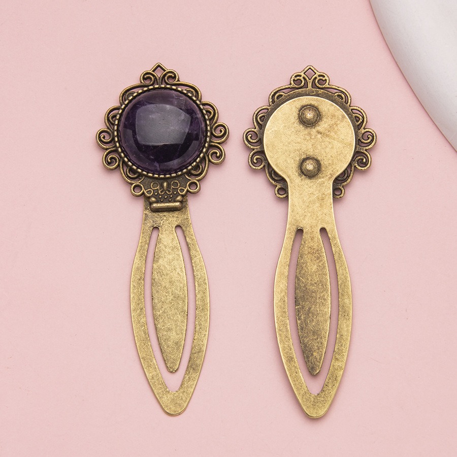 象眼細工の宝石がちりばめられたヴィンテージブロンズブックマー - Jewelry Making Journal のレビューと価格