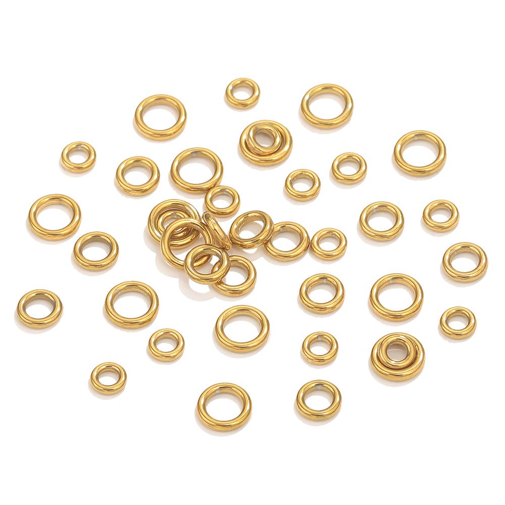 50 個ステンレス鋼 O リングゴールド Platd クロー - Jewelry Making Closed Jump Rings のレビューと価格