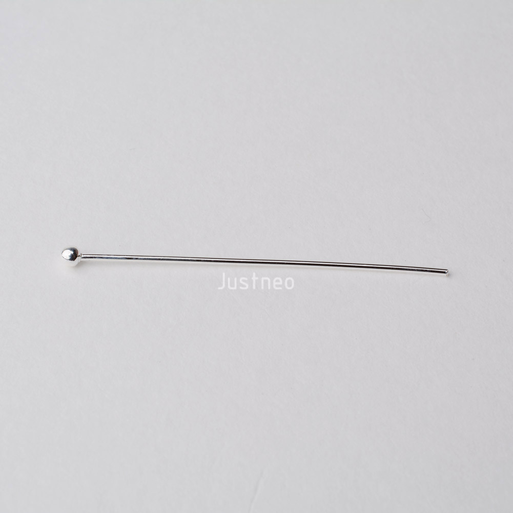 925スターリングシルバーボールヘッドピン、ジュエリー製作用 - Jewelry Making Silver のレビューと価格