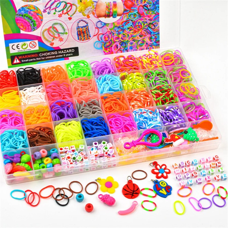 4300個以上+32色の鮮やかなカラーゴムバンド詰め合わせ  - Jewelry Making Beginners のレビューと価格