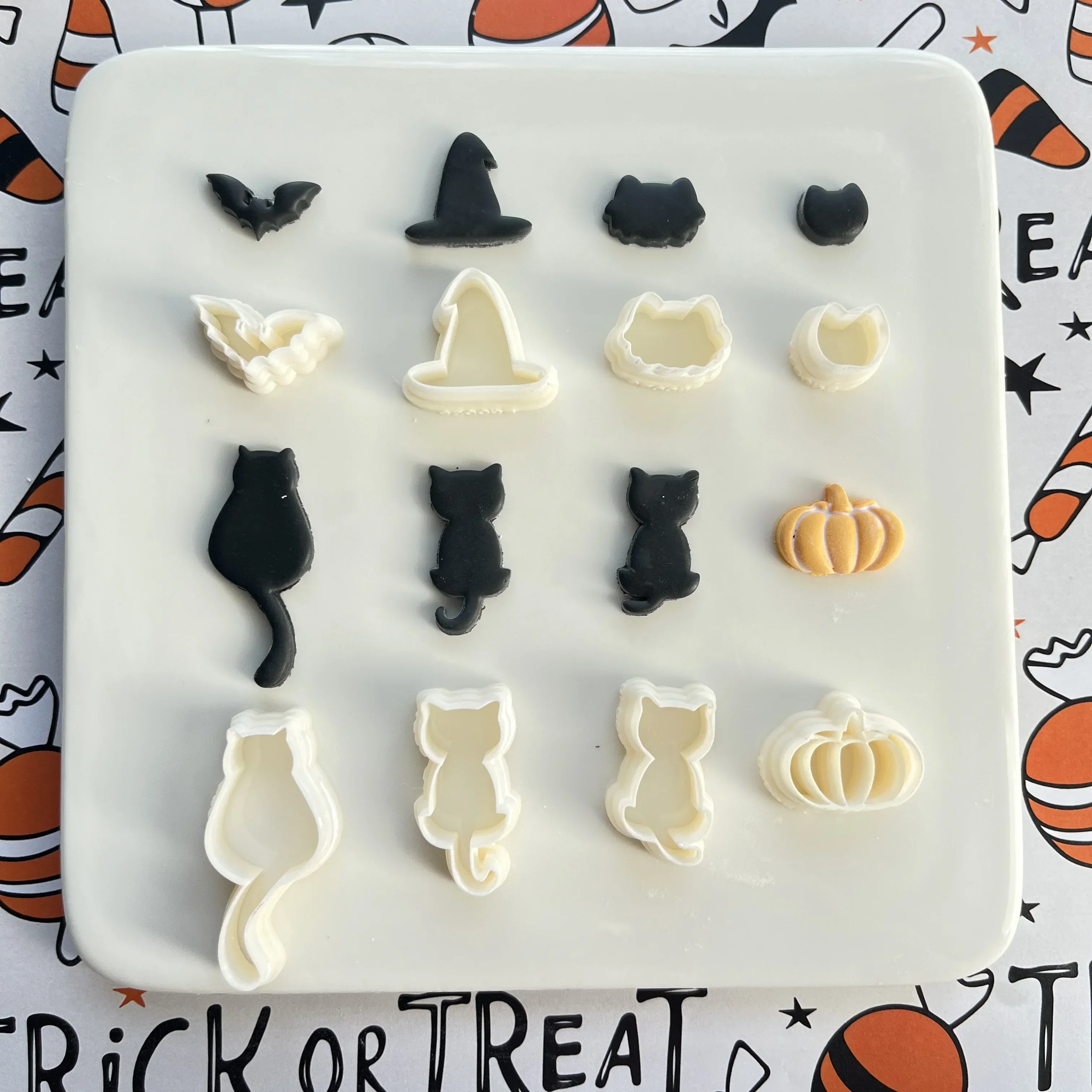 ハロウィンシリーズミニポリマークレイカッター猫/帽子/カボチ - Jewelry Making Hand Tools のレビューと価格
