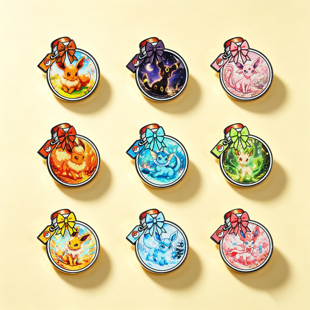 かわいいボトル型漫画エルフペットエナメルピン 9 個金属ラペ - Jewelry Making Ideas のレビューと価格