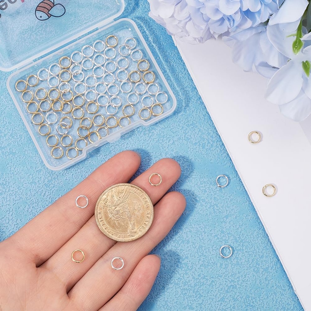1 ボックス 80 個分割ジャンプリング 24K ゴールドと - Jewelry Making Silver のレビューと価格