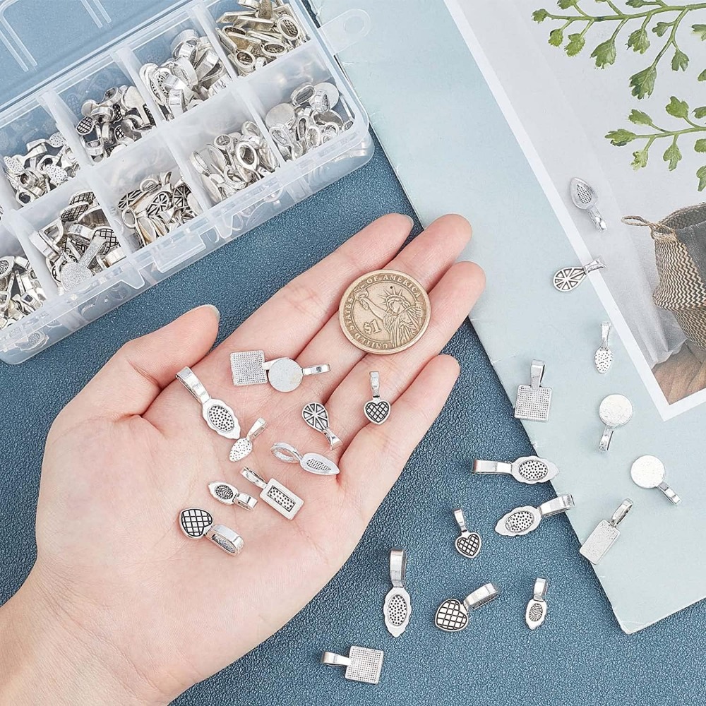 チベット銀合金接着剤フラットパッドベイル、イヤリングまたはス - Jewelry Making Silver のレビューと価格
