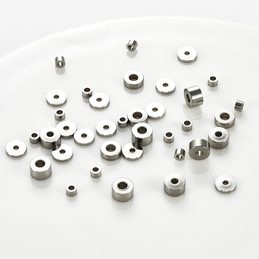 50 個ステンレス鋼シリンダースペーサービーズ 3/4/6  - Jewelry Making Silver のレビューと価格