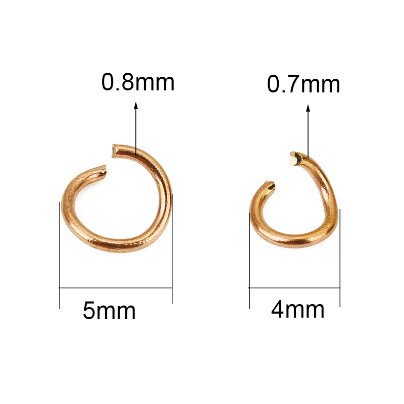 100個入り ローズゴールドメッキ ステンレス製 オープンジ - Jewelry Making Closed Jump Rings のレビューと価格