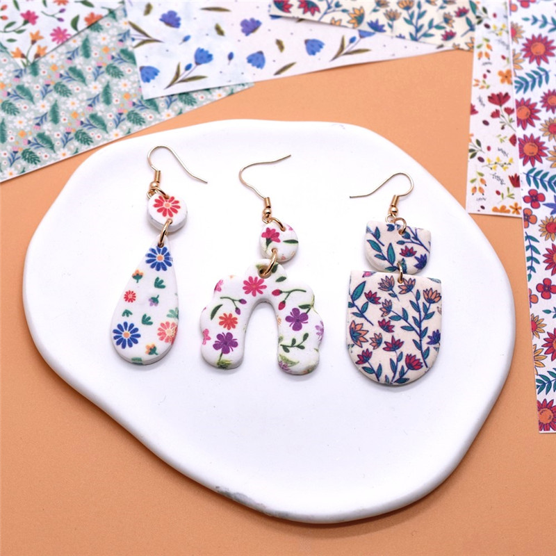 SNASAN DIY 豪華な花水彩転写紙ソフト陶器ポリマーク - Jewelry Making Degree のレビューと価格