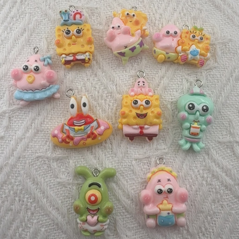 10個入り漫画風樹脂ペンダント、DIYジュエリー製作イヤリン - Jewelry Making Party のレビューと価格