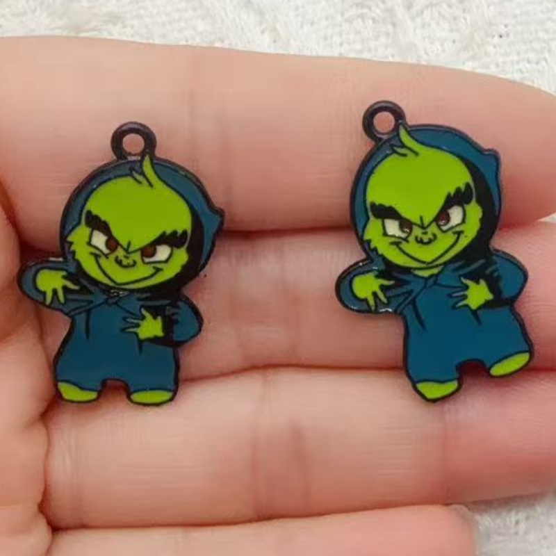 10個入り合金製ドリップオイル漫画クリスマスペンダント、DI - Jewelry Making Accessories のレビューと価格