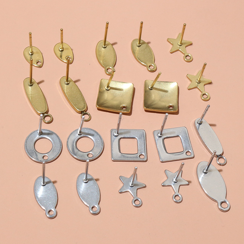 20個ステンレス鋼クラフトイヤリングスタッド幾何学的多角形イ - Jewelry Making Ideas のレビューと価格