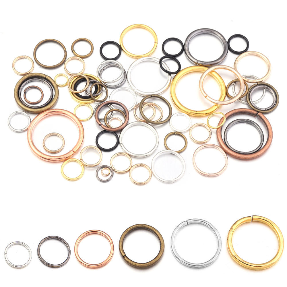 50-200 ピース/ロット 3-20 ミリメートルシングル - Jewelry Making Closed Jump Rings のレビューと価格