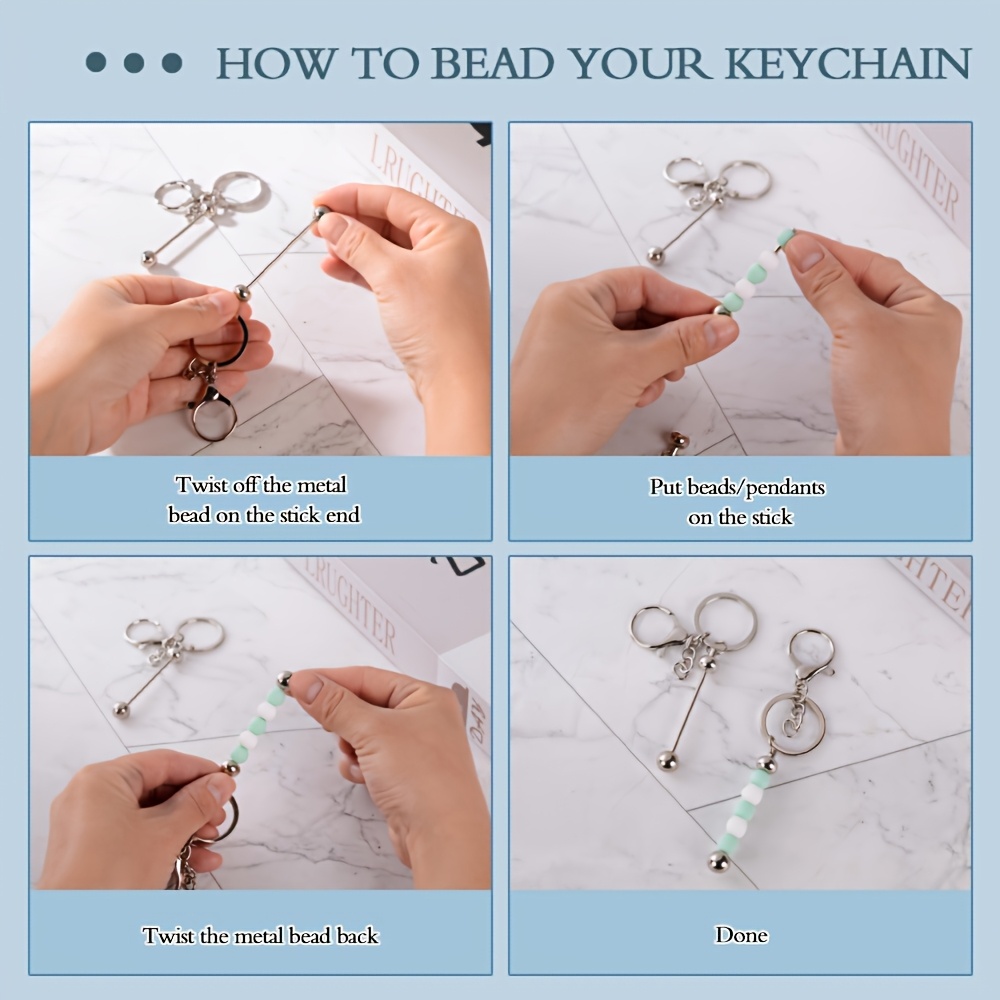 10 個 DIY ユニークなブランクビーズキーホルダー作成キ - Jewelry Making Beginners のレビューと価格