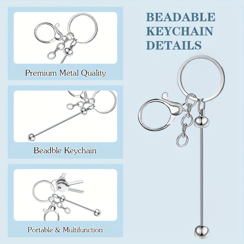 10 個 DIY ユニークなブランクビーズキーホルダー作成キ - Jewelry Making Beginners のレビューと価格