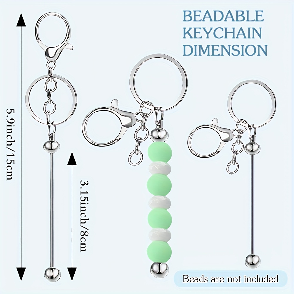 10 個 DIY ユニークなブランクビーズキーホルダー作成キ - Jewelry Making Beginners のレビューと価格
