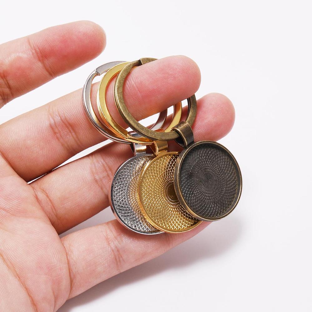 5 ピース/ロット 25 ミリメートルキーホルダーペンダント - Pendant Blank Bezel のレビューと価格