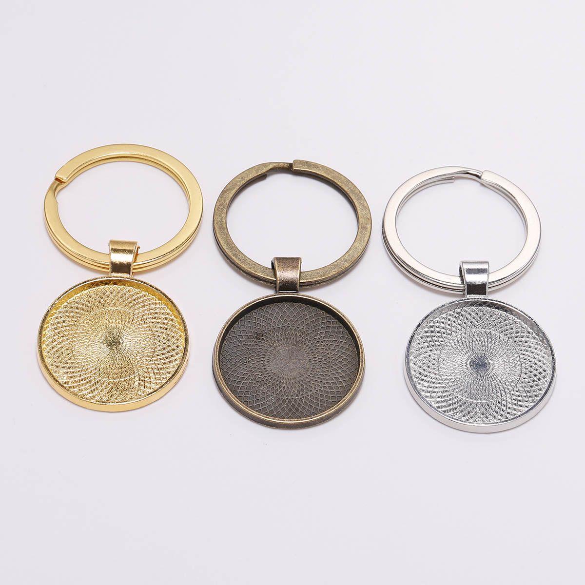 5 ピース/ロット 25 ミリメートルキーホルダーペンダント - Pendant Blank Bezel のレビューと価格