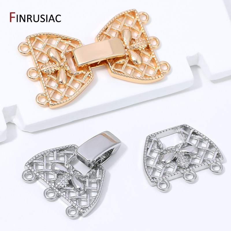 14K金メッキ真鍮製3列パールクラスプコネクター、ジュエリー - Jewelry Making Ideas のレビューと価格