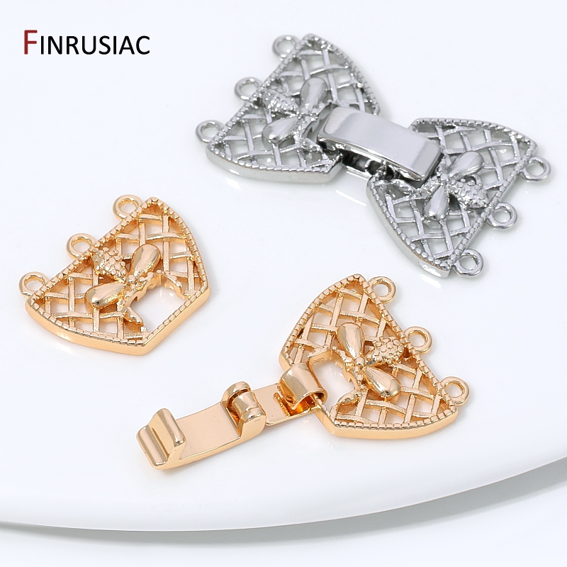 14K金メッキ真鍮製3列パールクラスプコネクター、ジュエリー - Jewelry Making Ideas のレビューと価格