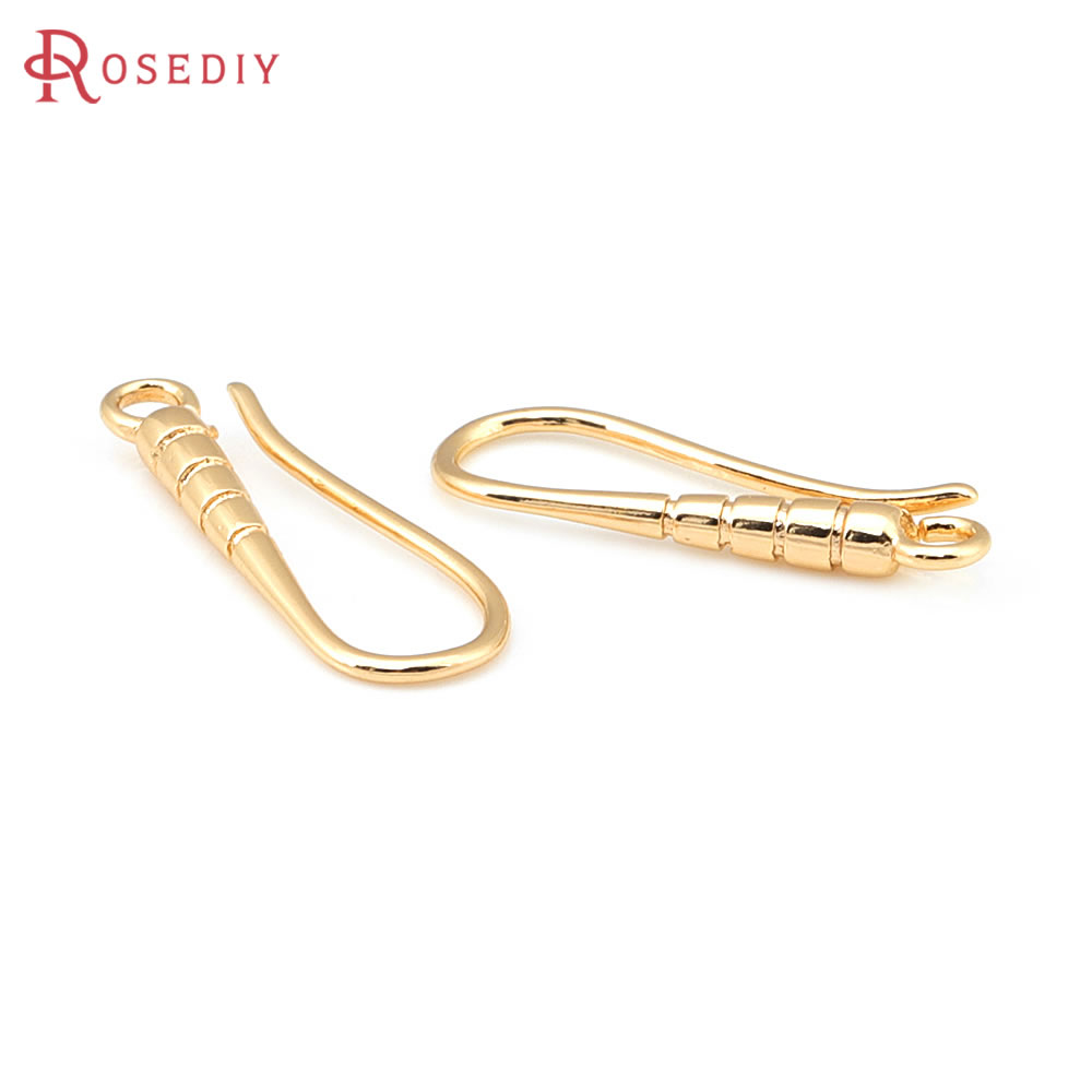 18Kゴールドカラー真鍮イヤリングフック,高品質のジュエリー - Jewelry Making Earring Supplies のレビューと価格