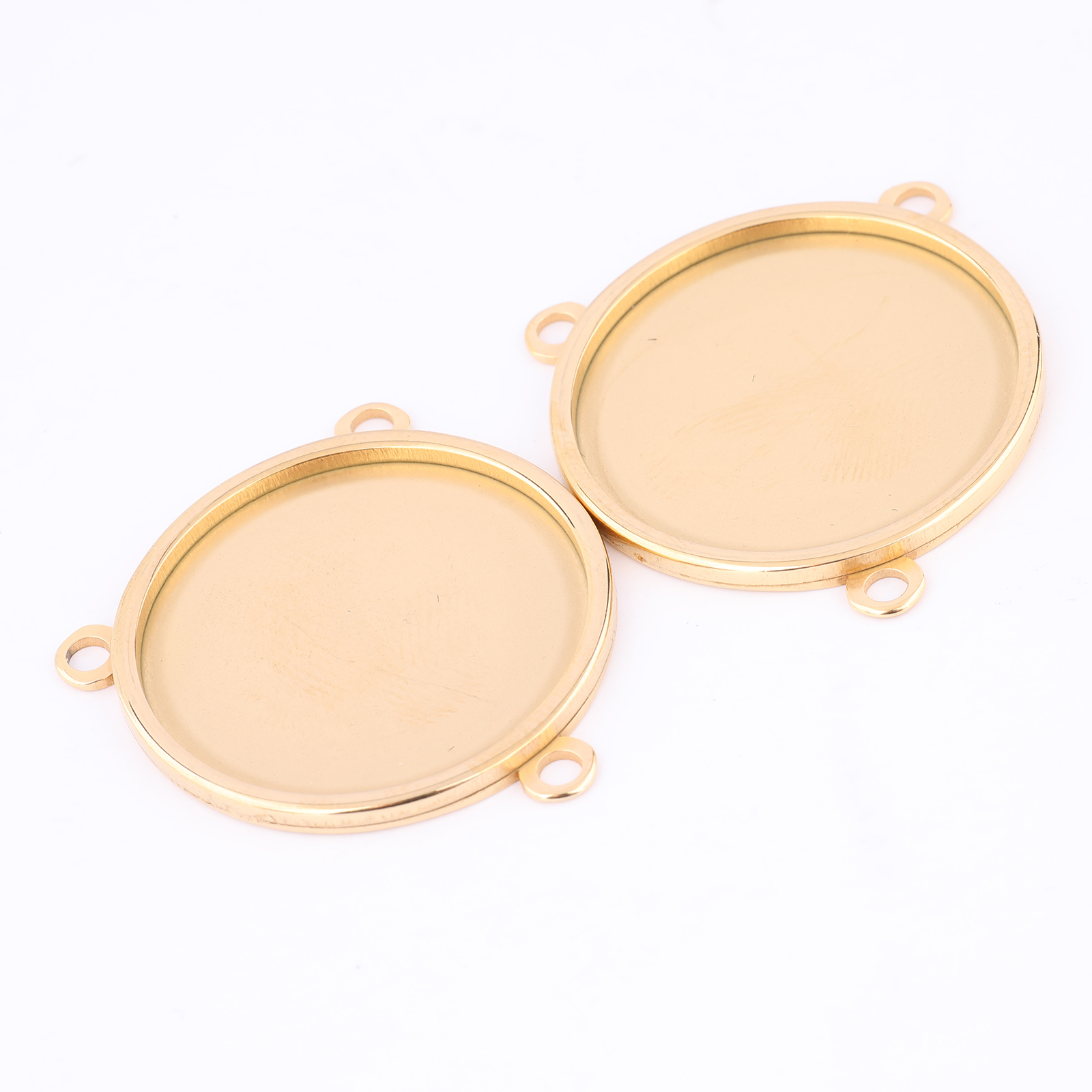 5個入り ステンレス製 金メッキ 16mm 18mm 20m - Pendant Blank Bezel のレビューと価格