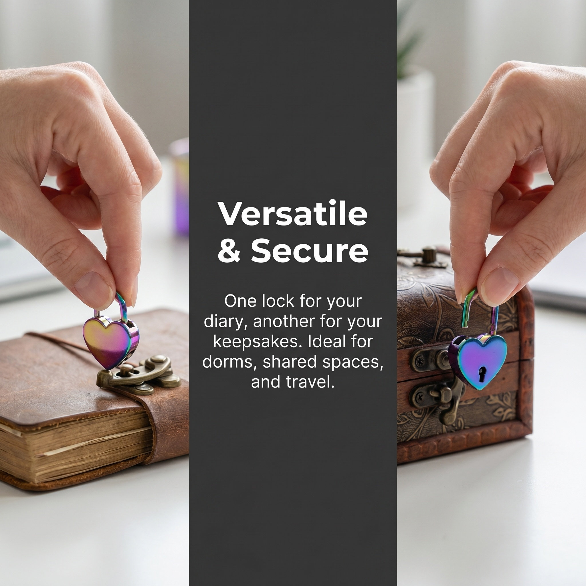 2 セットミニハート型南京錠キー付きヴィンテージメタル日記帳 - Jewelry Making Journal のレビューと価格