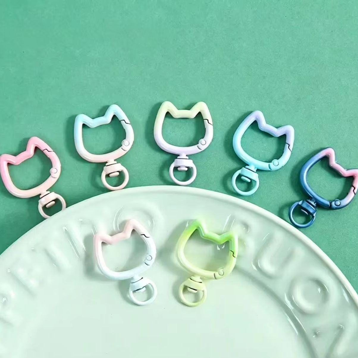 5-10 個グラデーションかわいい猫クラスプ開閉可能なコネク - Jewelry Making Ideas のレビューと価格