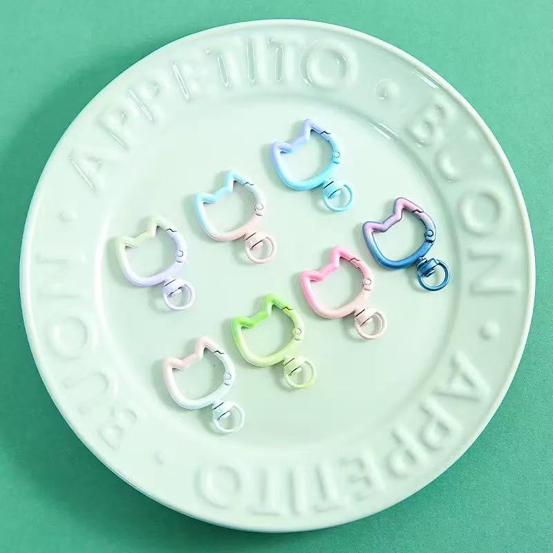 5-10 個グラデーションかわいい猫クラスプ開閉可能なコネク - Jewelry Making Ideas のレビューと価格